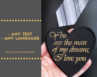 long distance relationship gifts for boyfriend custom groom tie patch iron on personalized future husband 1st anniversary gift from wife