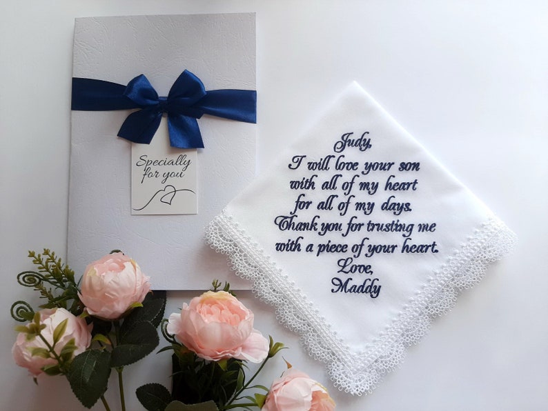 mother in law gift mother of the groom gift from bride mother of the groom handkerchief image 6