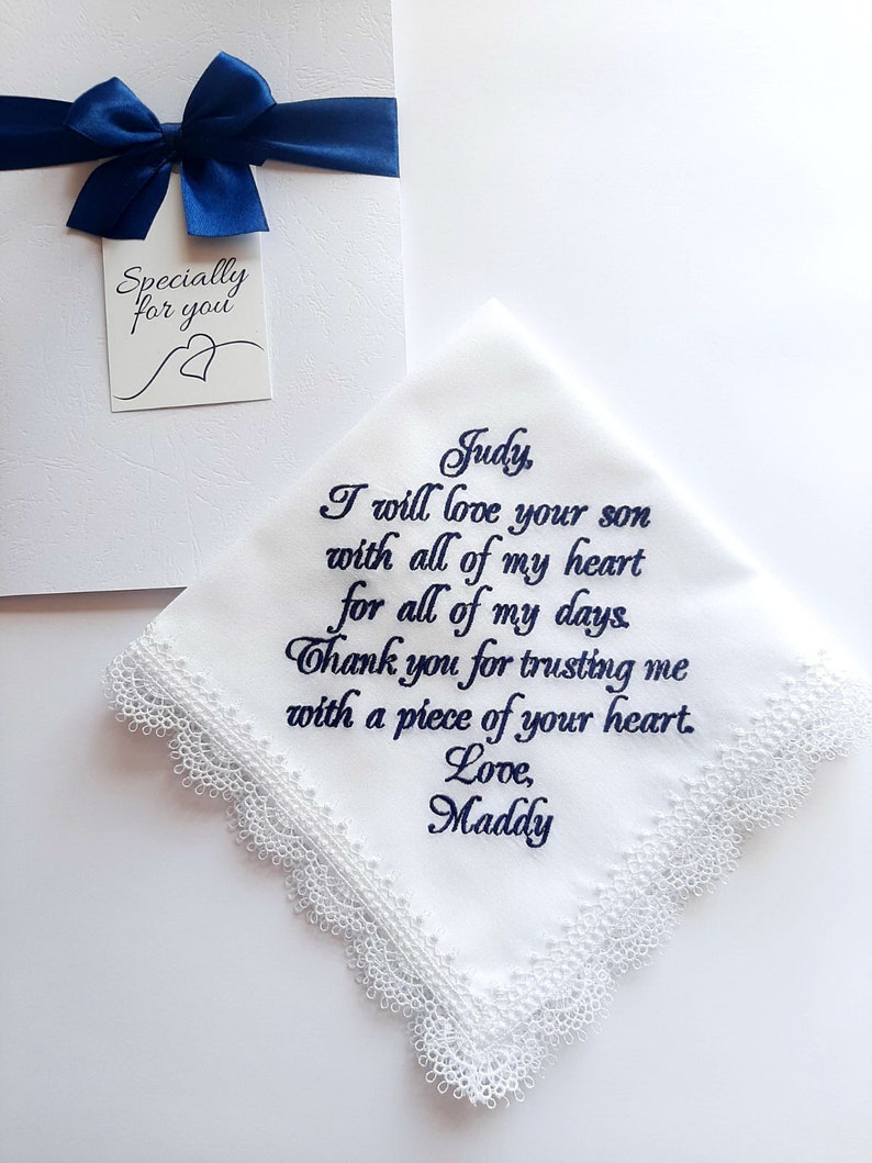 mother in law gift mother of the groom gift from bride mother of the groom handkerchief image 5