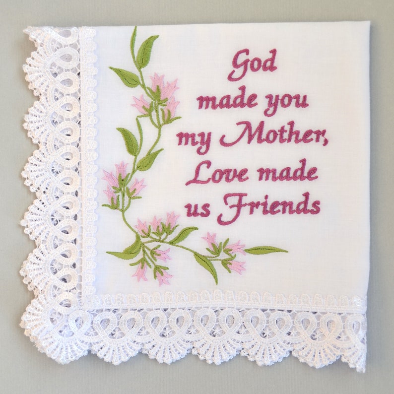Happy Mothers day gift Mom from daughter Mother/'s day hankie from son Mothers day gift ideas Mom handkerchief Mum gifts