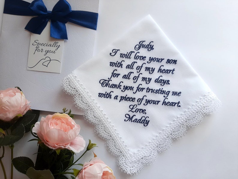 mother in law gift mother of the groom gift from bride mother of the groom handkerchief image 3