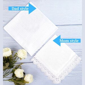 Wedding Handkerchief Father of the Bride Hankerchief Wedding Gift for Dad from Daughter Personalized Gift Dad Custom Wedding Favor image 2