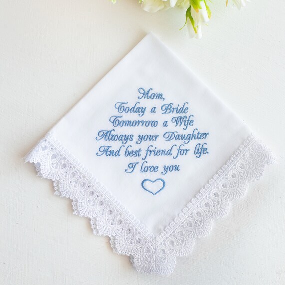 Wedding handkerchief cheap for mom