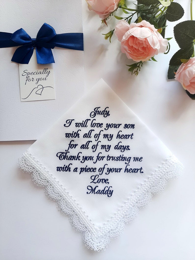 mother in law gift mother of the groom gift from bride mother of the groom handkerchief image 4