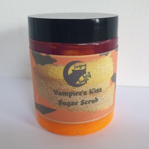 Vampire Kiss Sugar Scrub – Vegan, Mango Passionfruit, Halloween Self-Care