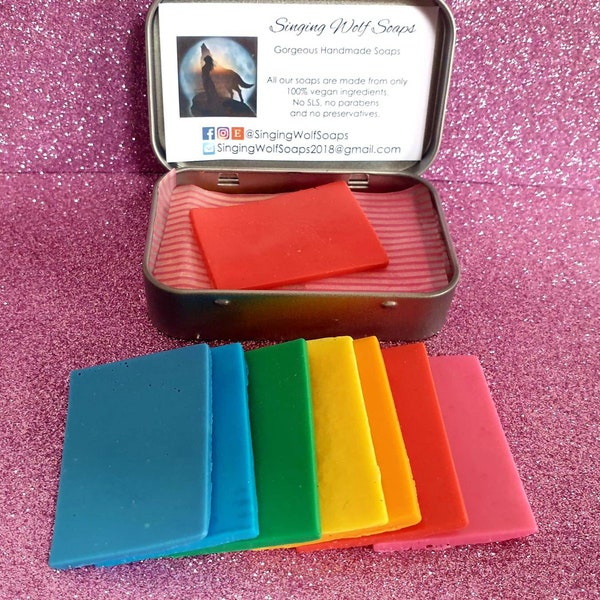 Single Use Soaps,Sample Soaps,Candy Soap Box,Travel Gifts,Vegan,Party Favours,Rainbow Soaps,Soap Slices,Eco Friendly Gifts