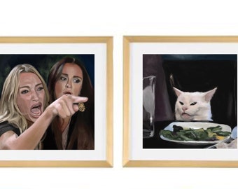 pic Salad Cat Meme Art salad cat etsy
