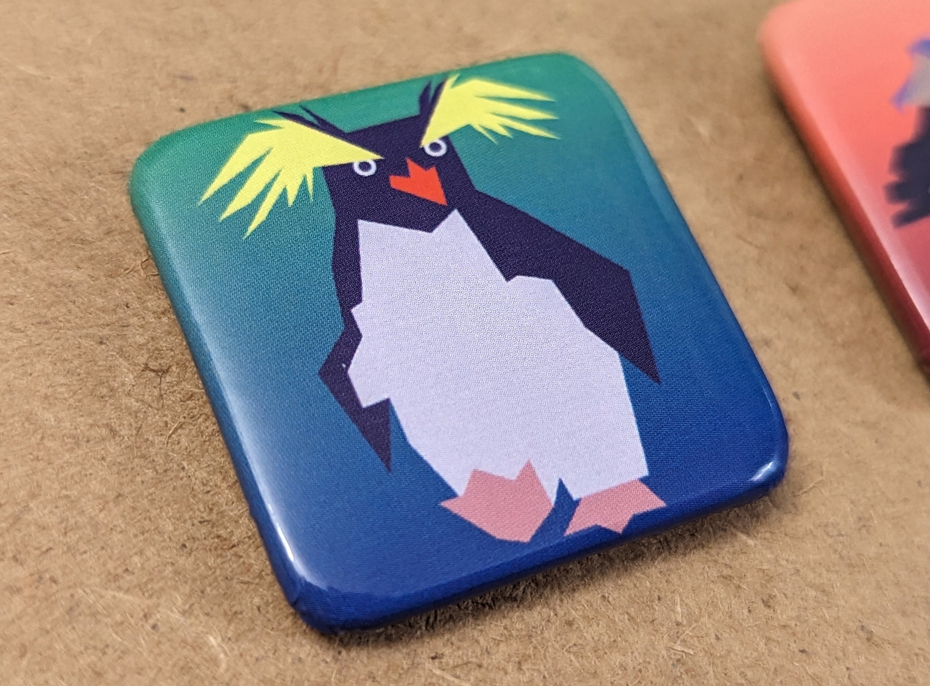 Square Pin Back Set of 6 Vector Birds 1.5-inch Square Pinback Buttons - Etsy