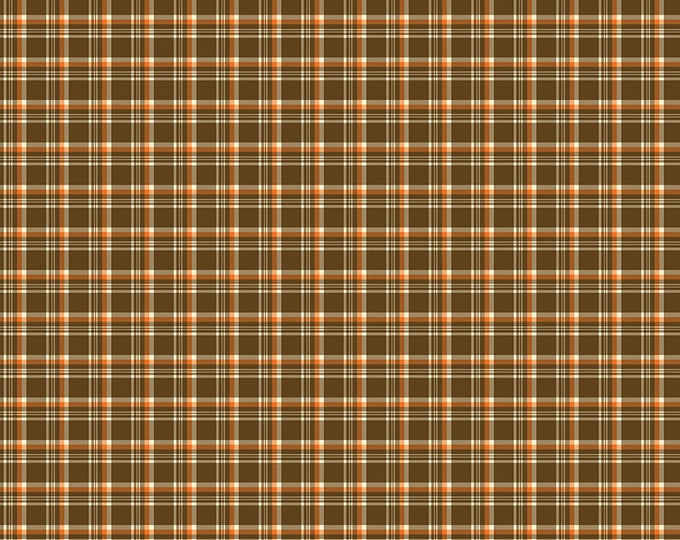 Give Thanks by Sandy Gervais for Riley Blake -  C9525 Plaid Brown - 1/2 yd Increments, Cut Continuously OR Fat Quarter