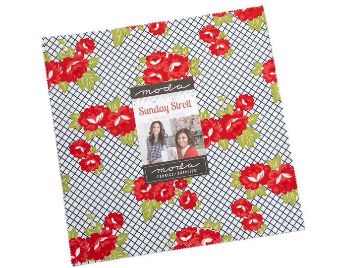 SUNDAY STROLL by Bonnie & Camille for Moda -  10" Layer Cake - Precut 10" x 10" Squares - 42 pieces