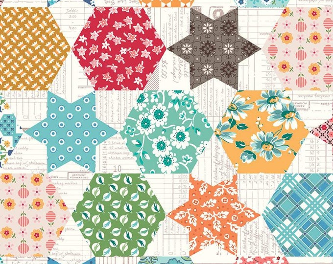 FLEA MARKET by Lori Holt for Riley Blake -  C10230 Cheater Print Multi - 1/2 yd Increments, Cut Continuously OR Fat Quarter