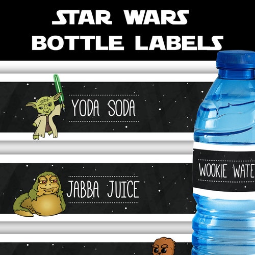 INSTANT DOWNLOAD Star Wars Party Bottle Labels - Etsy Australia