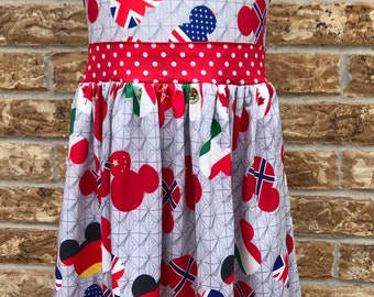 Walt Disney World Inspired Midi Dress in XS 5XL Vintage Retro Inspired WDW Park Hopper