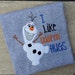 Olaf snowman Disney T-shirt, infant, toddler, boys, adult, Frozen Elsa Anna inspired, I like warm hugs SHORT SLEEVE