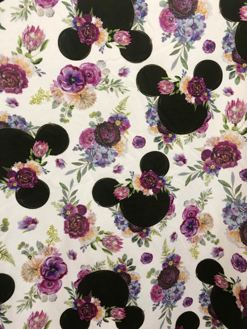 Disney Mickey and Friends Mommy & me Tropical Botanical Print Waffle Fabric Dress greenwhite