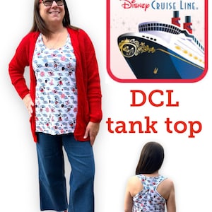 Disney Cruise débardeur dos nageur pour adultes Logo DCL imprimé marin Mickey Minnie Vêtements Disney pour femme