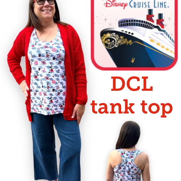 Disney Cruise débardeur dos nageur pour adultes Logo DCL imprimé marin Mickey Minnie Vêtements Disney pour femme