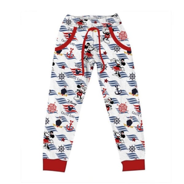 Disney Cruise joggers DCL logo print drawstring pants for kids