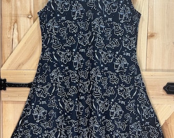 Disney dress Sorcerer Mickey Wizard Mickey print Disney park dress for women, adult, ladies dress regular and plus size sleeveless