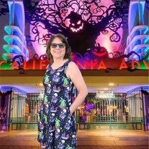 Disney dress Nightmare Before Christmas Oogie Boogie Zero Jack Skellington Sally hitchhiking ghost print dress for women XS - 3XL plus size image 2