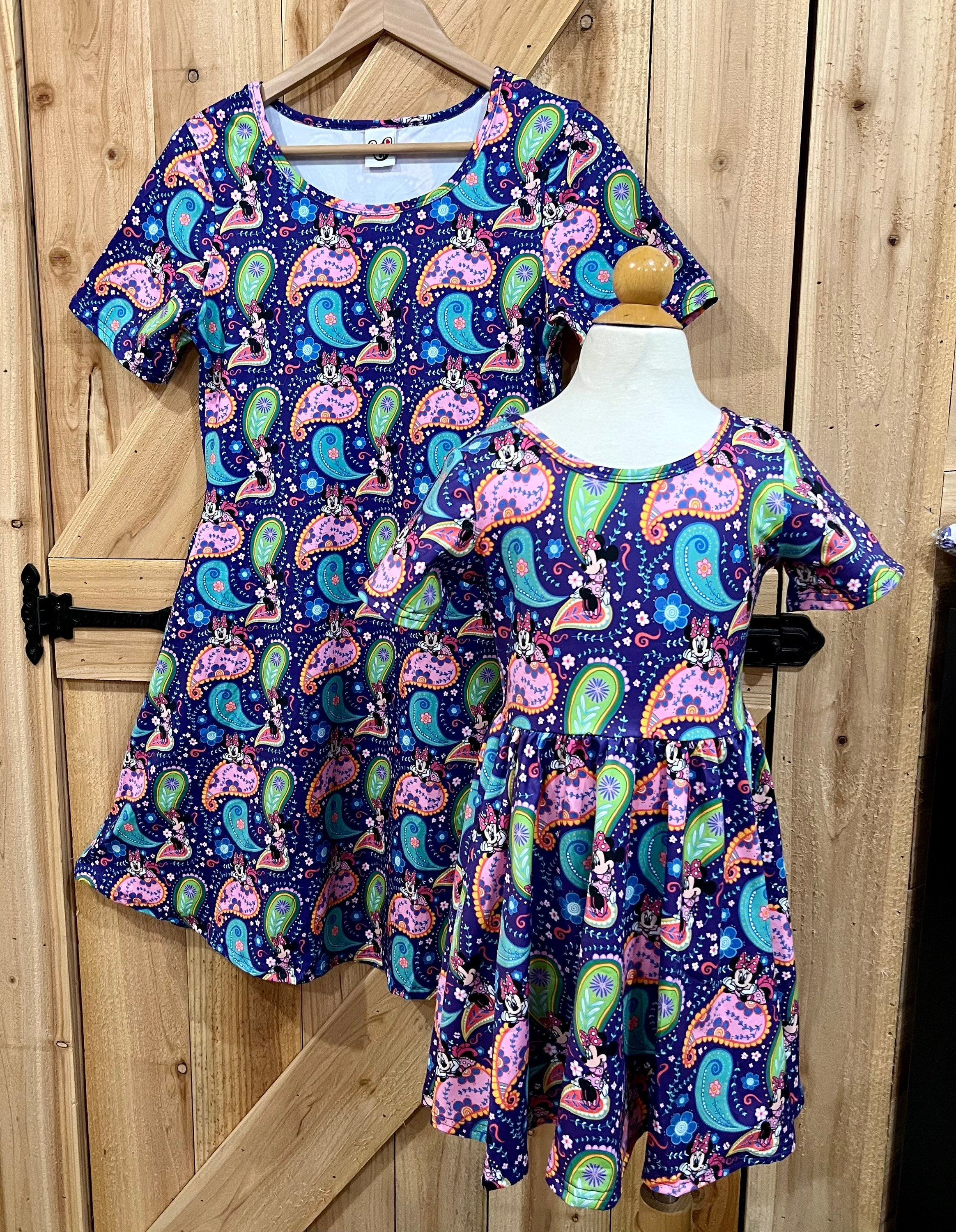 Purple Paisley Dress - Etsy
