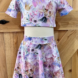 Top and skort set Disney outfit skirt with shorts short sleeve top girl clothes Best friends at the park Mommy and Me Dress ready to ship