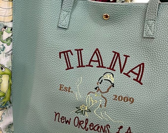 Tiana bag embroidered Princess and the Frog purse Disney tote bag