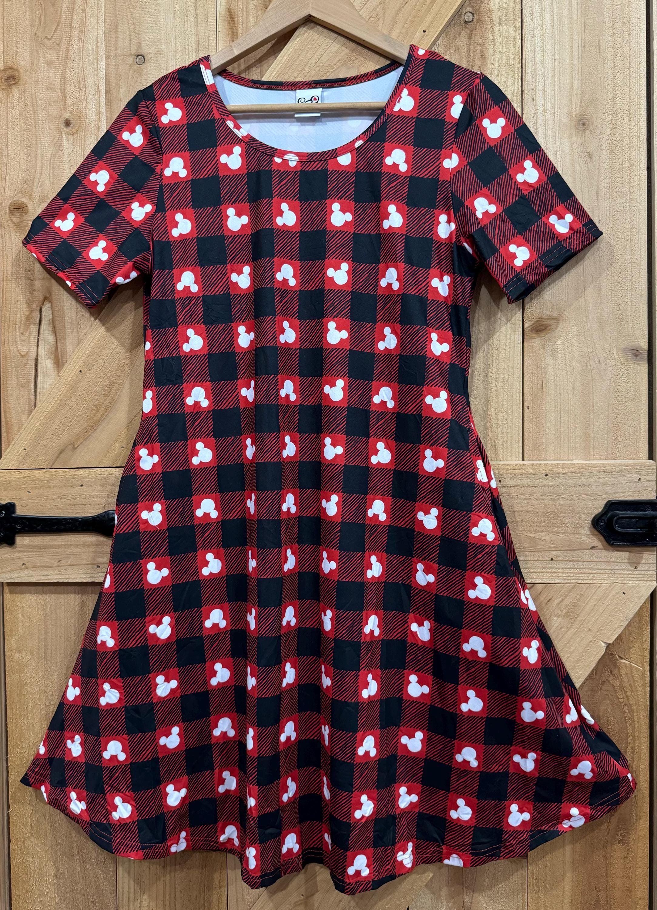Black and Red Plaid Dress