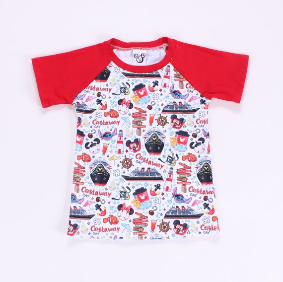 Doodle print cruise shirt boy Disney Cruise tee shirt sibling matching cruise wear nautical shirt