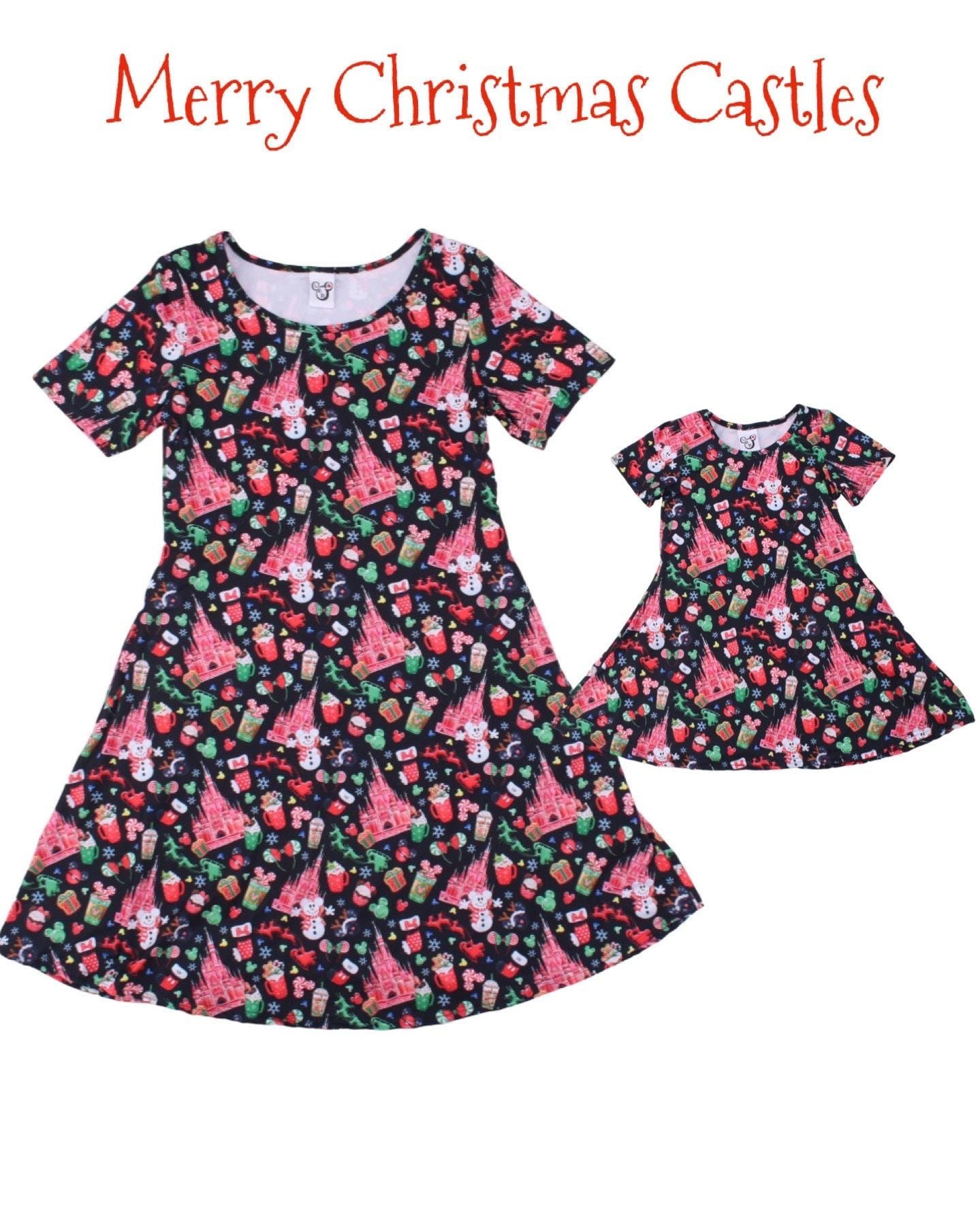 castle for christmas dress Dreamy collection Belle Christmas dress/Cape/Bundle
