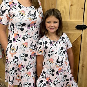 Disney Halloween character costume print girls and ladies dress. Mickey’s not so scary Plus size and regular size dress for women and girls
