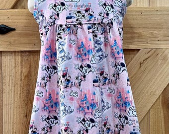 Minnie Mouse Disneyland retro vibe girls dress Mommy and Me matching Disney dress