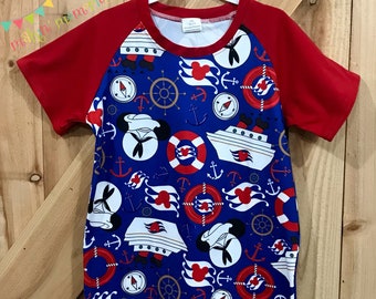 DCL shirt boy Disney Cruise tee shirt sibling matching cruise wear nautical shirt