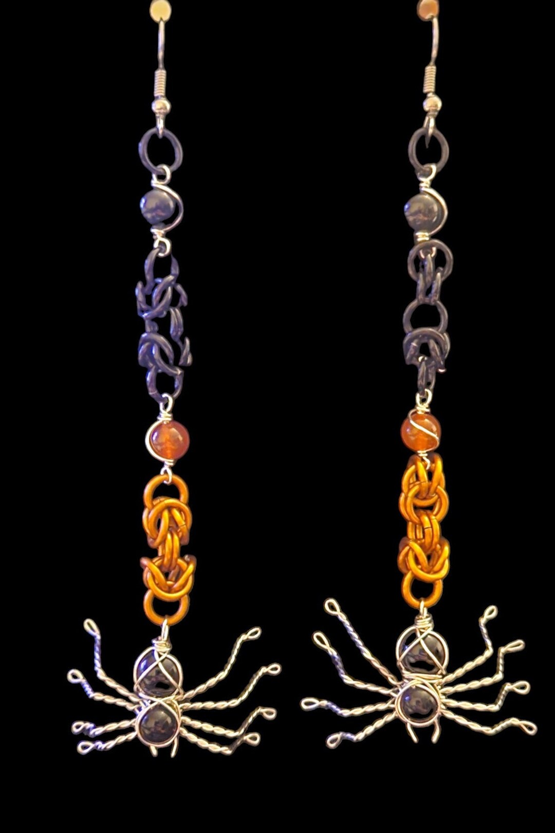 Spider Necklace and Earring Set Byzantine Chainmail Chainmaille Jewlery ...