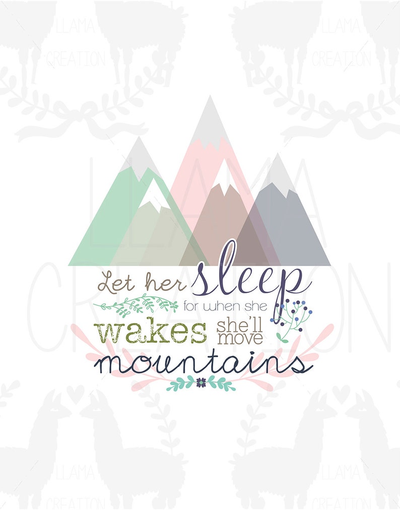 Mountain Nursery Art Instant Download Woodland Nursery Art Etsy