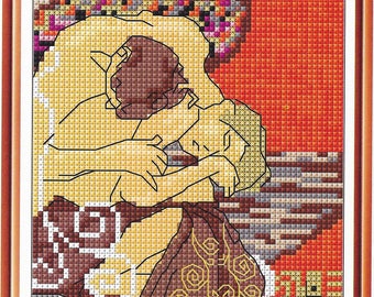 Lovers 1 modern cross stitch design, pdf instant download xstitch design, cross stitch pattern to download, aida count xstitch pdf pattern