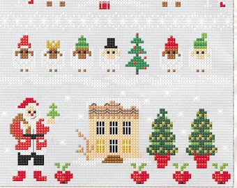 Christmas Decor, pdf download cross stitch pattern, xstitch pdf pattern, christmas pdf, christmas design,holiday, xmas pattern pdf instant