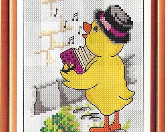 Serenade cross stitch kids design, pdf instant download xstitch design, pdf cross stitch pattern to download, aida count xstitch pdf pattern