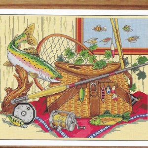 Angeln Hobby Kreuzstichmuster, pdf sofortigen Download XStitch Design, pdf Kreuzstichmuster zum Herunterladen, Aida Graf XStitch Stickmuster