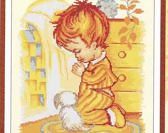 Night pray 2 cross stitch design, pdf instant download xstitch design, pdf cross stitch pattern to download, aida count xstitch pdf pattern