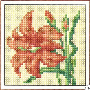 Lilium Cross Stitch Pattern , flower cross stitch pattern, spring flowers cross stitch pattern, lilium pattern to download, easy to stitch