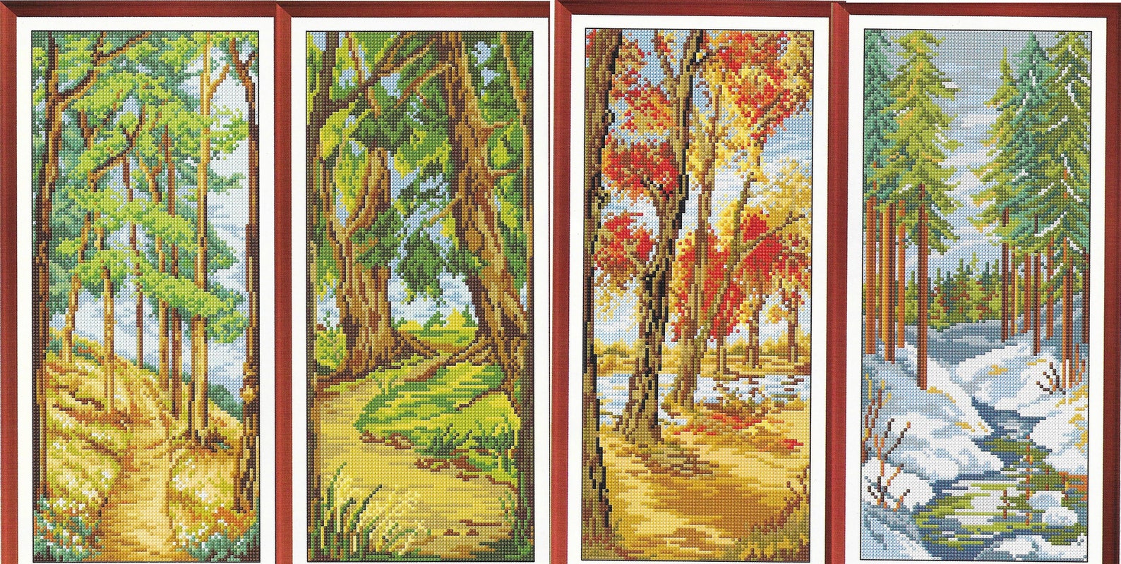 Summer 4 Seasons Pdf Cross Stitch Design, Pdf Instant Download Xstitch ...