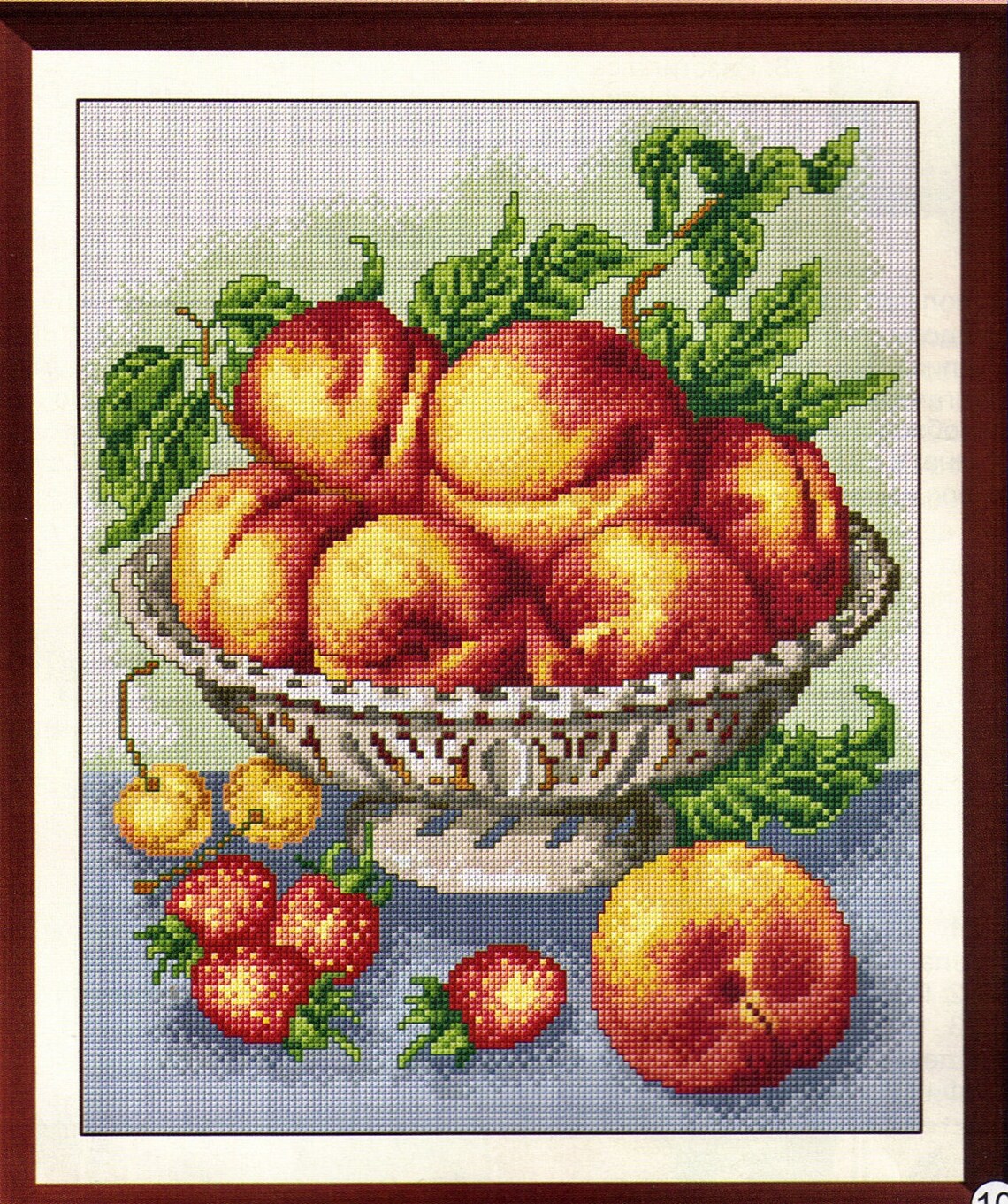Peaches Cross Stitch Pattern, Fruits Cross Stitch Pattern, Orange