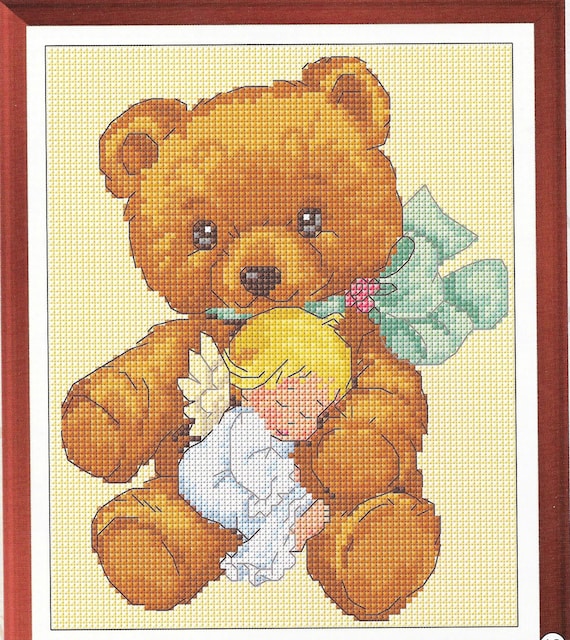 teddy bear cross stitch