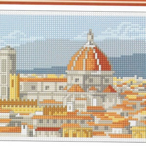 Florence Cross Stitch Pattern, modern x stitch pdf, Italy cross stitch pdf pattern, modern pdf pattern, counted cross stitch pattern
