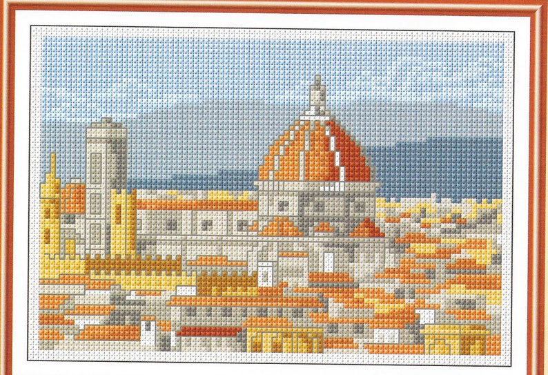 Florence Cross Stitch Pattern Modern X Stitch Pdf Italy Etsy