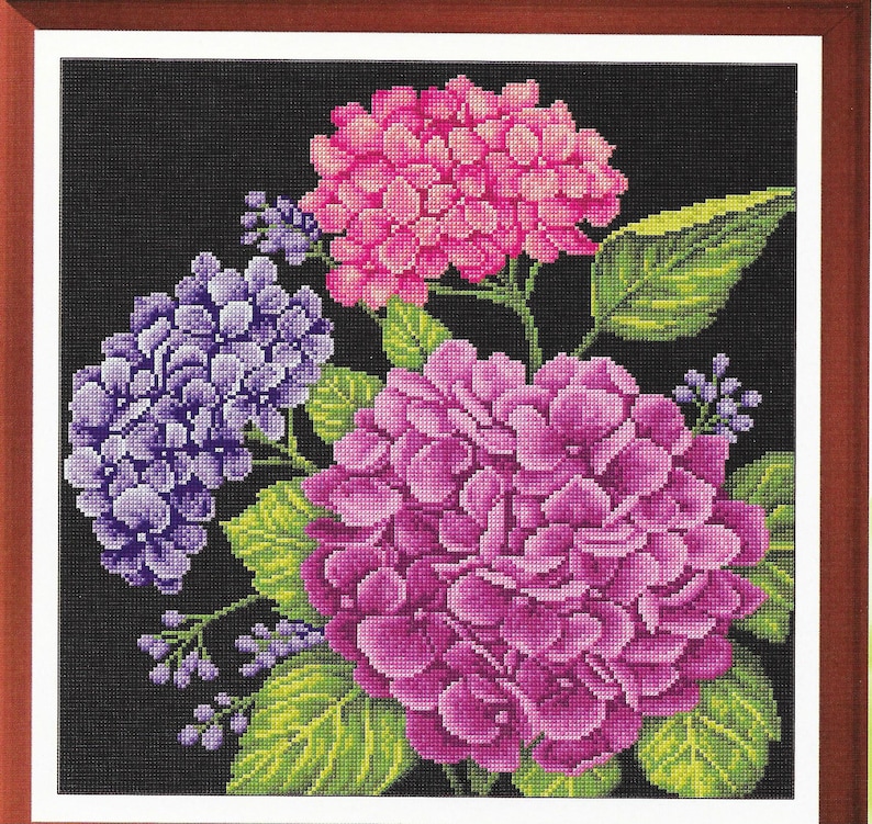 Hydrangea Flower Cross Stitch Pattern, Pdf Instant Download Xstitch ...