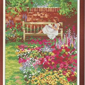 Flower Cross Stitch Pattern, Afternoon in the garden cross stitch pattern, summer garden cross stitch pattern, pdf pattern instant download