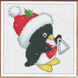 Christmas design, pdf download cross stitch pattern, xstitch pdf pattern, christmas bird, christmas design,holiday, xmas pattern pdf instant