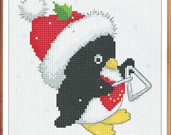 Christmas design, pdf download cross stitch pattern, xstitch pdf pattern, christmas bird, christmas design,holiday, xmas pattern pdf instant